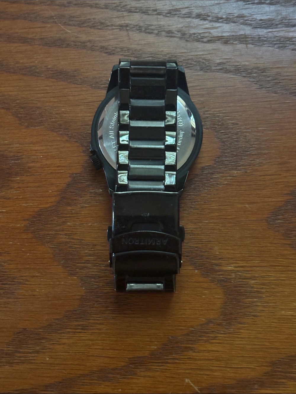 Armitron Black Men's Stainless Steel Bracelet Watch - Picture 2 of 3